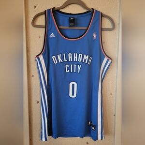 Adidas Women's Oklahoma City Thunder Blue Jersey, Russell Westbrook, Size XL